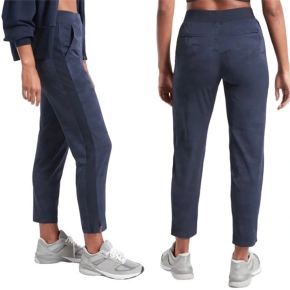 Athleta Navy Blue Brooklyn Ankle Camo Pant Size 8 - Picture 12 of 12